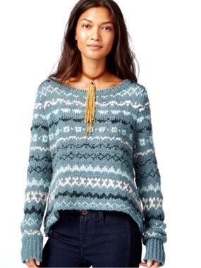 Free People • Through the Storm Sweater Wool Blend Size XS Oversized